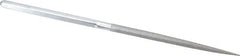 Strauss - 8-1/2" OAL Fine Round Needle Diamond File - 1/4" Wide x 1/4" Thick, 4-3/8 LOC, 91 Grit - Exact Tooling