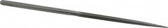 Strauss - 8-1/2" OAL Medium Round Needle Diamond File - 1/4" Wide x 1/4" Thick, 4-3/8 LOC, 126 Grit - Exact Tooling