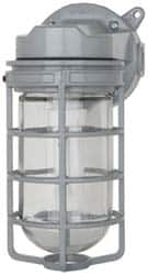 Cooper Crouse-Hinds - 120/277 Volt, 13 & 27 Watt, Fluorescent Hazardous Location Light Fixture - Vaporproof, Corrosion & Heat Resistant, Aluminum Housing, 7" Long x 4-1/4" Wide x 9-1/2" High - Exact Tooling