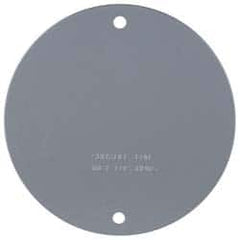 Cooper Crouse-Hinds - Electrical Outlet Box Aluminum Weatherproof Cover - Includes (2) Mounting Screw, (4) Closure Plugs, Gasket, Grounding Screw - Exact Tooling