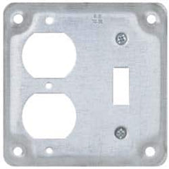 Cooper Crouse-Hinds - Electrical Outlet Box Steel Square Surface Cover - Exact Tooling