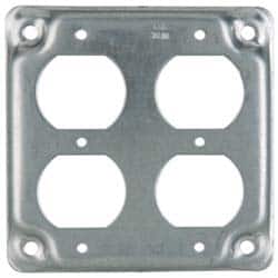 Cooper Crouse-Hinds - Electrical Outlet Box Steel Square Surface Cover - Exact Tooling