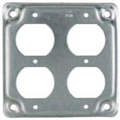 Cooper Crouse-Hinds - Electrical Outlet Box Steel Square Surface Cover - Exact Tooling
