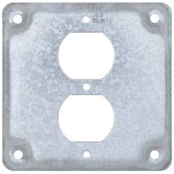 Cooper Crouse-Hinds - Electrical Outlet Box Steel Square Surface Cover - Exact Tooling
