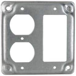 Cooper Crouse-Hinds - Electrical Outlet Box Steel Square Surface Cover - Exact Tooling