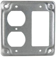 Cooper Crouse-Hinds - Electrical Outlet Box Steel Square Surface Cover - Exact Tooling