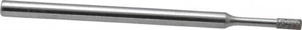 Strauss - 0.157" Head Thickness Diamond (Abrasive) Grinding Pin - 1/8" Shank Diam x 2" Shank Length, Fine Grade, 120 Grit - Exact Tooling