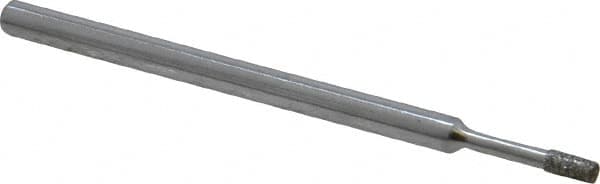 Strauss - 0.157" Head Thickness Diamond (Abrasive) Grinding Pin - 1/8" Shank Diam x 2" Shank Length, (170 Mesh Grit) - Exact Tooling