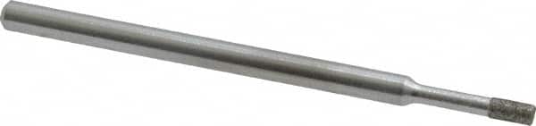Strauss - 0.157" Head Thickness Diamond (Abrasive) Grinding Pin - 1/8" Shank Diam x 2" Shank Length, (170 Mesh Grit) - Exact Tooling