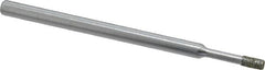 Strauss - 0.157" Head Thickness Diamond (Abrasive) Grinding Pin - 1/8" Shank Diam x 2" Shank Length, Medium Grade, 80 Grit - Exact Tooling