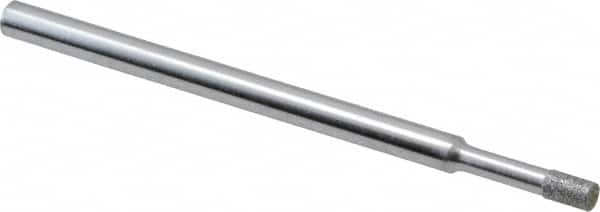 Strauss - 0.157" Head Thickness Diamond (Abrasive) Grinding Pin - 1/8" Shank Diam x 2" Shank Length, (170 Mesh Grit) - Exact Tooling