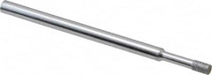 Strauss - 0.157" Head Thickness Diamond (Abrasive) Grinding Pin - 1/8" Shank Diam x 2" Shank Length, (170 Mesh Grit) - Exact Tooling