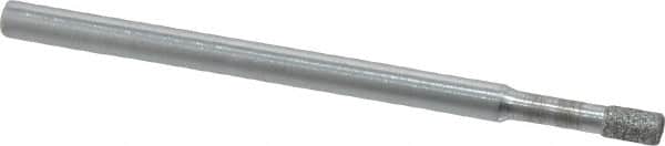 Strauss - 0.11" Head Diam x 0.157" Head Thickness Diamond (Abrasive) Grinding Pin - 1/8" Shank Diam x 2" Shank Length, Medium Grade, 80 Grit - Exact Tooling