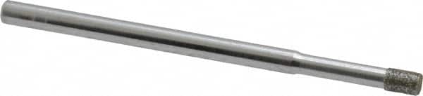 Strauss - 1/8" Head Diam x 0.157" Head Thickness Diamond (Abrasive) Grinding Pin - 1/8" Shank Diam x 2" Shank Length, Fine Grade, 120 Grit - Exact Tooling
