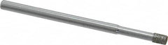 Strauss - 1/8" Head Diam x 0.157" Head Thickness Diamond (Abrasive) Grinding Pin - 1/8" Shank Diam x 2" Shank Length, Medium Grade, 80 Grit - Exact Tooling
