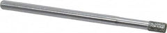Strauss - 1/8" Head Diam x 0.197" Head Thickness Diamond (Abrasive) Grinding Pin - 1/8" Shank Diam x 2" Shank Length, Medium Grade, 80 Grit - Exact Tooling