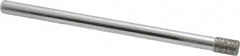 Strauss - 0.14" Head Diam x 0.197" Head Thickness Diamond (Abrasive) Grinding Pin - 1/8" Shank Diam x 2" Shank Length, Medium Grade, 80 Grit - Exact Tooling