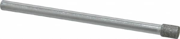 Strauss - 0.157" Head Diam x 0.197" Head Thickness Diamond (Abrasive) Grinding Pin - 1/8" Shank Diam x 2" Shank Length, (170 Mesh Grit) - Exact Tooling