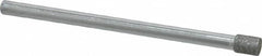 Strauss - 0.157" Head Diam x 0.197" Head Thickness Diamond (Abrasive) Grinding Pin - 1/8" Shank Diam x 2" Shank Length, (170 Mesh Grit) - Exact Tooling