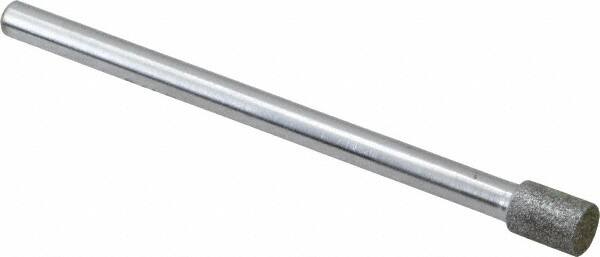 Strauss - 0.177" Head Diam x 1/4" Head Thickness Diamond (Abrasive) Grinding Pin - 1/8" Shank Diam x 2" Shank Length, (170 Mesh Grit) - Exact Tooling
