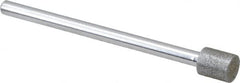 Strauss - 1/4" Head Diam x 0.276" Head Thickness Diamond (Abrasive) Grinding Pin - 1/8" Shank Diam x 2" Shank Length, (170 Mesh Grit) - Exact Tooling