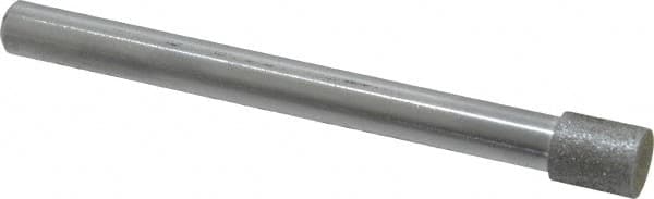Strauss - 0.315" Head Diam x 3/8" Head Thickness Diamond (Abrasive) Grinding Pin - 1/4" Shank Diam x 3" Shank Length, Very Fine Grade, 170 Grit - Exact Tooling