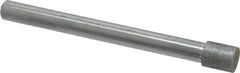 Strauss - 0.315" Head Diam x 3/8" Head Thickness Diamond (Abrasive) Grinding Pin - 1/4" Shank Diam x 3" Shank Length, Very Fine Grade, 170 Grit - Exact Tooling