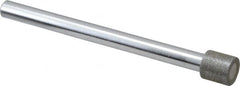 Strauss - 0.394" Head Diam x 0.394" Head Thickness Diamond (Abrasive) Grinding Pin - 1/4" Shank Diam x 3-1/2" Shank Length, (170 Mesh Grit) - Exact Tooling