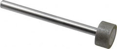 Strauss - 3/4" Head Diam x 0.394" Head Thickness Diamond (Abrasive) Grinding Pin - 1/4" Shank Diam x 3-1/2" Shank Length, (170 Mesh Grit) - Exact Tooling