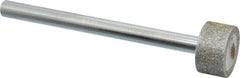 Strauss - 3/4" Head Diam x 0.394" Head Thickness Diamond (Abrasive) Grinding Pin - 1/4" Shank Diam x 3-1/2" Shank Length, Medium Grade, 80 Grit - Exact Tooling