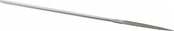 Strauss - 5-1/2" OAL Fine Half Round Needle Diamond File - 11/64" Wide x 1/16" Thick, 1-5/8 LOC, 91 Grit - Exact Tooling