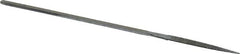 Strauss - 5-1/2" OAL Medium Half Round Needle Diamond File - 11/64" Wide x 1/16" Thick, 1-5/8 LOC, 126 Grit - Exact Tooling