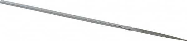 Strauss - 5-1/2" OAL Fine Point Needle Diamond File - 5/32" Wide x 1/16" Thick, 1-5/8 LOC, 91 Grit - Exact Tooling
