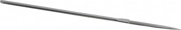 Strauss - 5-1/2" OAL Fine Barrette Needle Diamond File - 5/32" Wide x 1/16" Thick, 1-5/8 LOC, 91 Grit - Exact Tooling