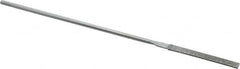 Strauss - 5-1/2" OAL Coarse Equalling Needle Diamond File - 5/32" Wide x 3/32" Thick, 1-5/8 LOC, 181 Grit - Exact Tooling