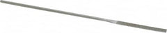 Strauss - 5-1/2" OAL Fine Equalling Needle Diamond File - 5/32" Wide x 3/32" Thick, 1-5/8 LOC, 91 Grit - Exact Tooling