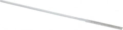 Strauss - 5-1/2" OAL Medium Equalling Needle Diamond File - 5/32" Wide x 3/32" Thick, 1-5/8 LOC, 126 Grit - Exact Tooling
