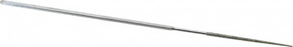 Strauss - 5-1/2" OAL Coarse Round Needle Diamond File - 1/16" Wide x 1/16" Thick, 1-5/8 LOC, 181 Grit - Exact Tooling