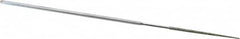Strauss - 5-1/2" OAL Coarse Round Needle Diamond File - 1/16" Wide x 1/16" Thick, 1-5/8 LOC, 181 Grit - Exact Tooling