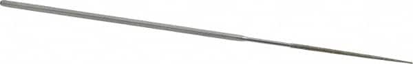Strauss - 5-1/2" OAL Medium Round Needle Diamond File - 1/16" Wide x 1/16" Thick, 1-5/8 LOC, 126 Grit - Exact Tooling