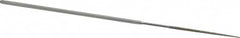 Strauss - 5-1/2" OAL Medium Round Needle Diamond File - 1/16" Wide x 1/16" Thick, 1-5/8 LOC, 126 Grit - Exact Tooling