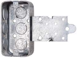 Cooper Crouse-Hinds - 1 Gang, (8) 1/2" Knockouts, Steel Rectangle Wall Box - 4" Overall Height x 2-1/8" Overall Width x 1-1/2" Overall Depth - Exact Tooling