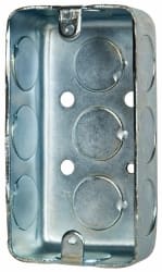 Cooper Crouse-Hinds - 1 Gang, (11) 1/2" Knockouts, Steel Rectangle Wall Box - 4" Overall Height x 2-1/8" Overall Width x 1-1/4" Overall Depth - Exact Tooling