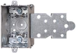 Cooper Crouse-Hinds - 1 Gang, (9) 1/2" Knockouts, Steel Rectangle Switch Box - 3" Overall Height x 2" Overall Width x 2-1/2" Overall Depth - Exact Tooling