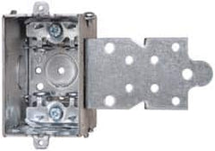 Cooper Crouse-Hinds - 1 Gang, (9) 1/2" Knockouts, Steel Rectangle Switch Box - 3" Overall Height x 2" Overall Width x 2-1/2" Overall Depth - Exact Tooling