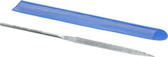 Strauss - 5-1/2" OAL Fine Barrette Needle Diamond File - 13/64" Wide x 1/16" Thick, 2-3/4 LOC, 91 Grit - Exact Tooling