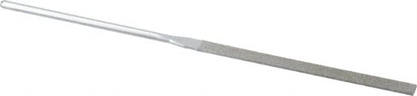 Strauss - 5-1/2" OAL Fine Equalling Needle Diamond File - 15/64" Wide x 1/16" Thick, 2-3/4 LOC, 91 Grit - Exact Tooling