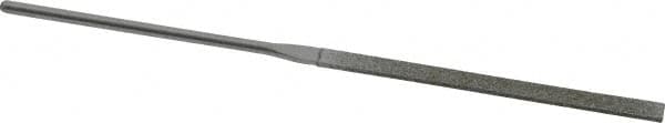 Strauss - 5-1/2" OAL Medium Taper Needle Diamond File - 1/4" Wide x 1/16" Thick, 2-3/4 LOC, 126 Grit - Exact Tooling