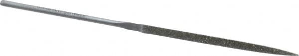 Strauss - 5-1/2" OAL Coarse Three Square Needle Diamond File - 9/64" Wide x 9/64" Thick, 2-3/4 LOC, 181 Grit - Exact Tooling