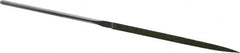 Strauss - 5-1/2" OAL Medium Three Square Needle Diamond File - 9/64" Wide x 9/64" Thick, 2-3/4 LOC, 126 Grit - Exact Tooling